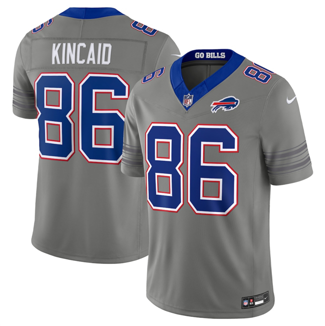 Men's Gray Buffalo Bills #86 Dalton Kincaid F.U.S.E. 2026 Nickel City Vapor Stitched Football Jersey